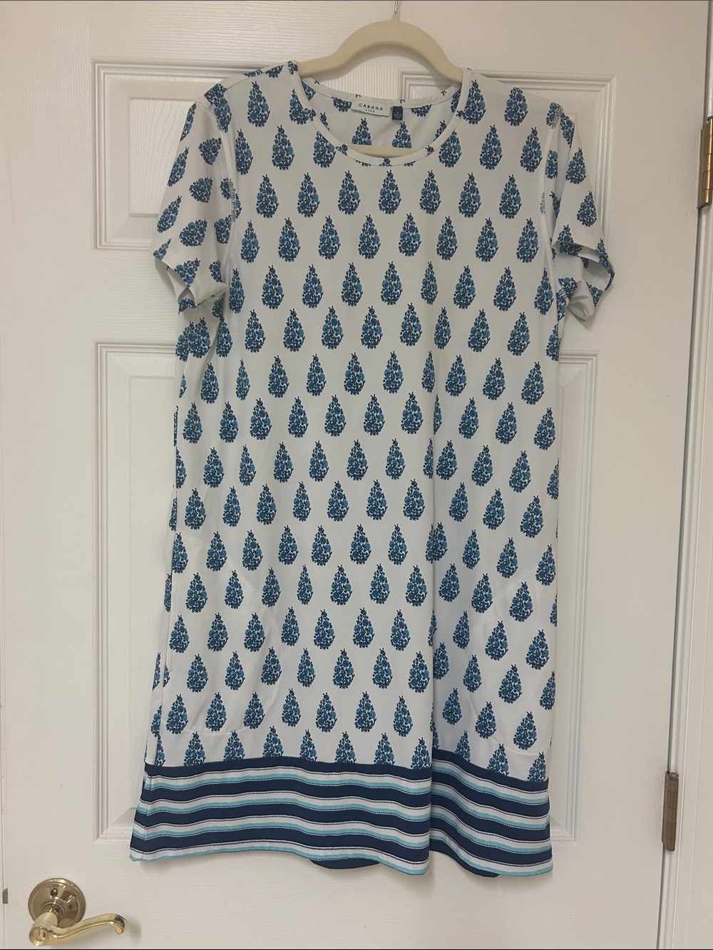 Cabana Life blue/white dress-Sz L